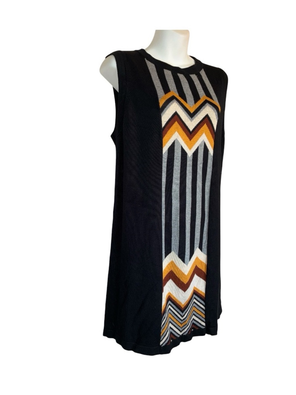 Missoni for Target Sweater Dress Women XL Mini, Black, Bold Graphic Pattern EUC